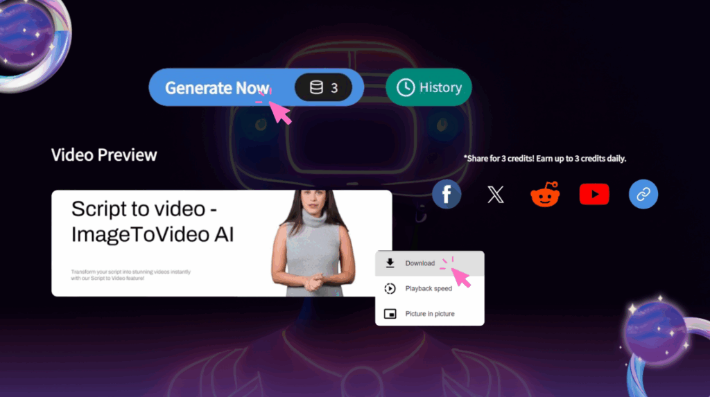 Generate and download Generate and download